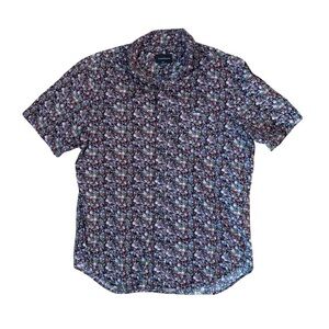 Club Monaco Dark Floral Short Sleeve Men's Shirt